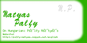 matyas palfy business card